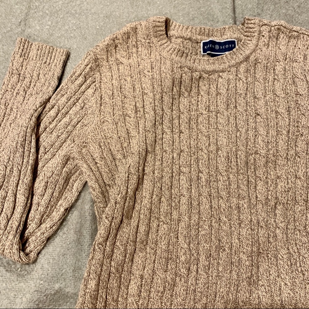 Heathered knit sweater